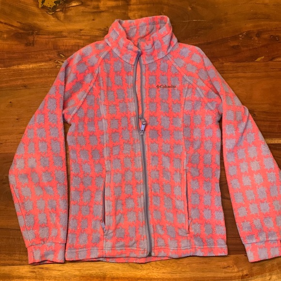 Girls pink & purple Columbia fleece - Picture 1 of 3